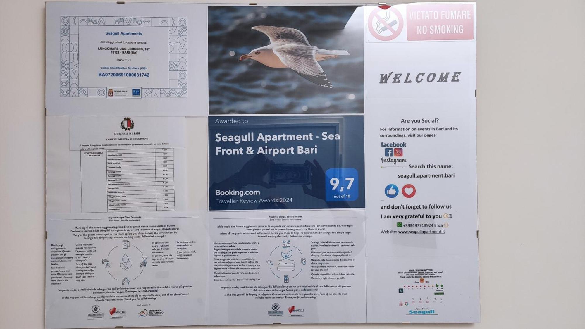 Seagull Apartments - Front And Sea View & Airport バーリ エクステリア 写真